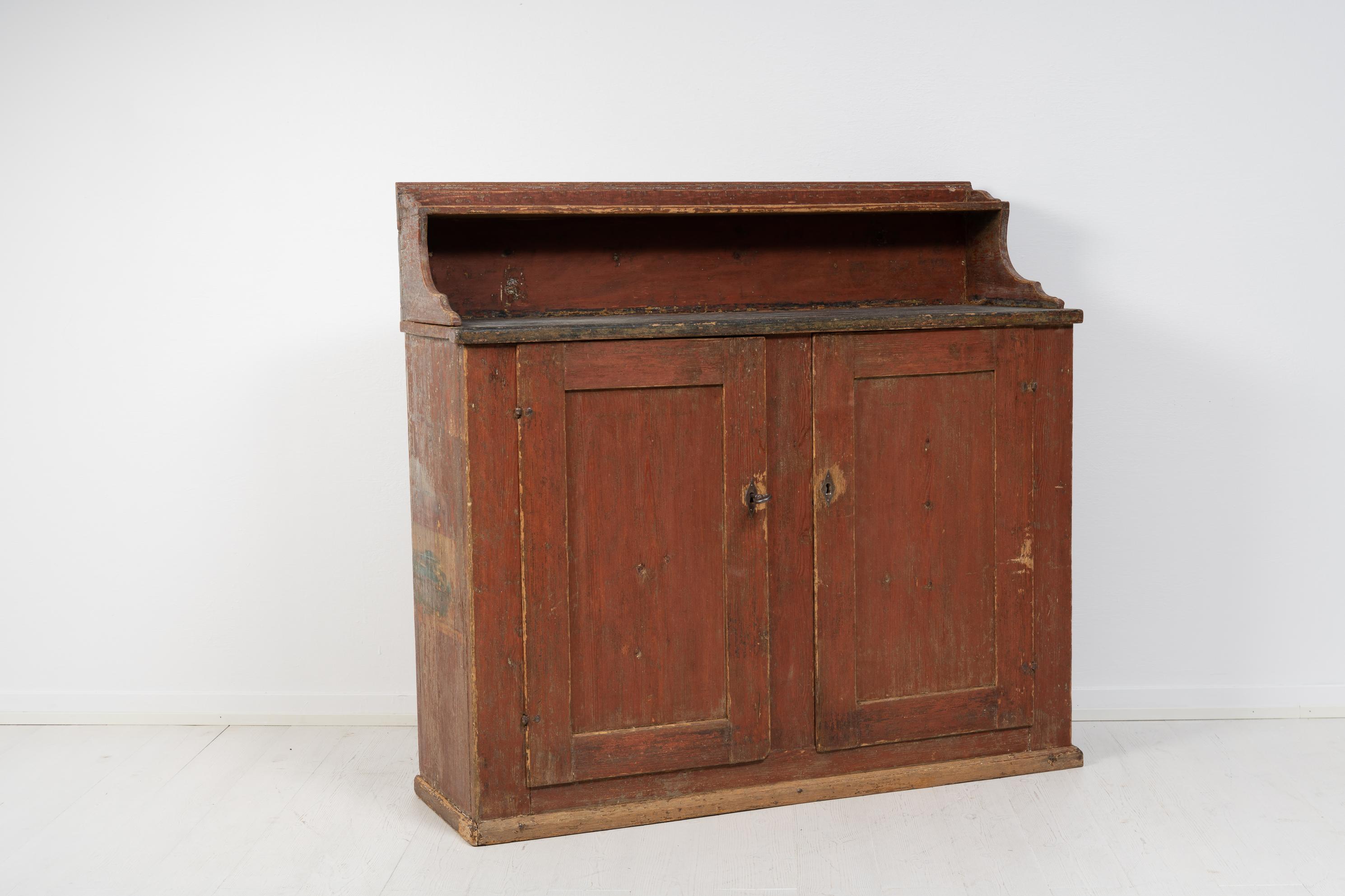 19th Century Swedish Folk Art Country Sideboard 1