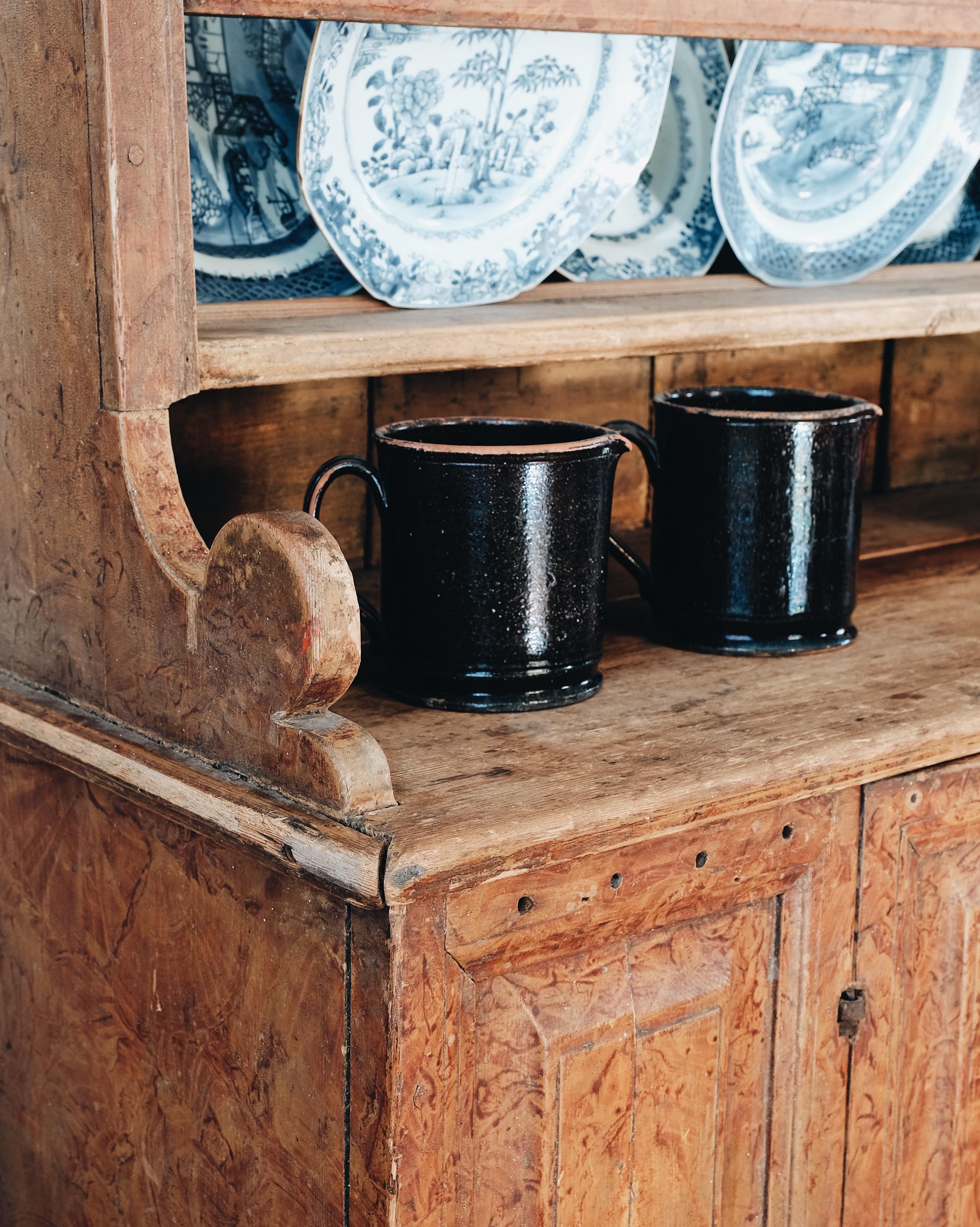 Pine 19th Century Swedish Folk Art Dresser