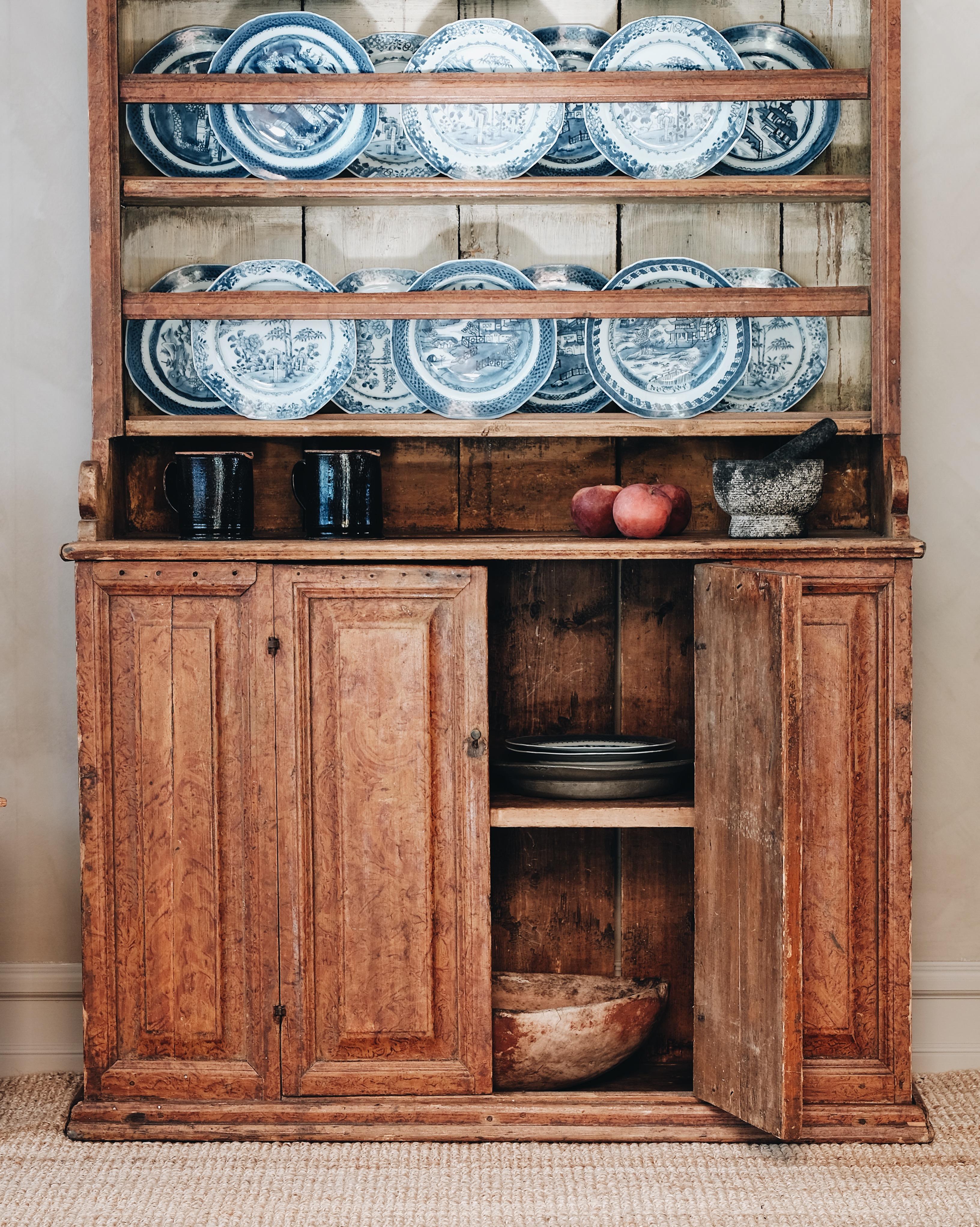 19th Century Swedish Folk Art Dresser 1