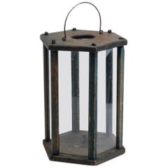 19th Century Swedish Folk Art Lantern in Swedish Pine