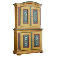 19th Century Swedish Folk Art Painted Cupboard