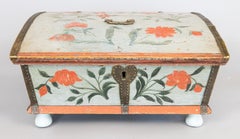 19th Century Swedish Folk Art Painted Marriage Trunk Bride's Box, Dated 1813
