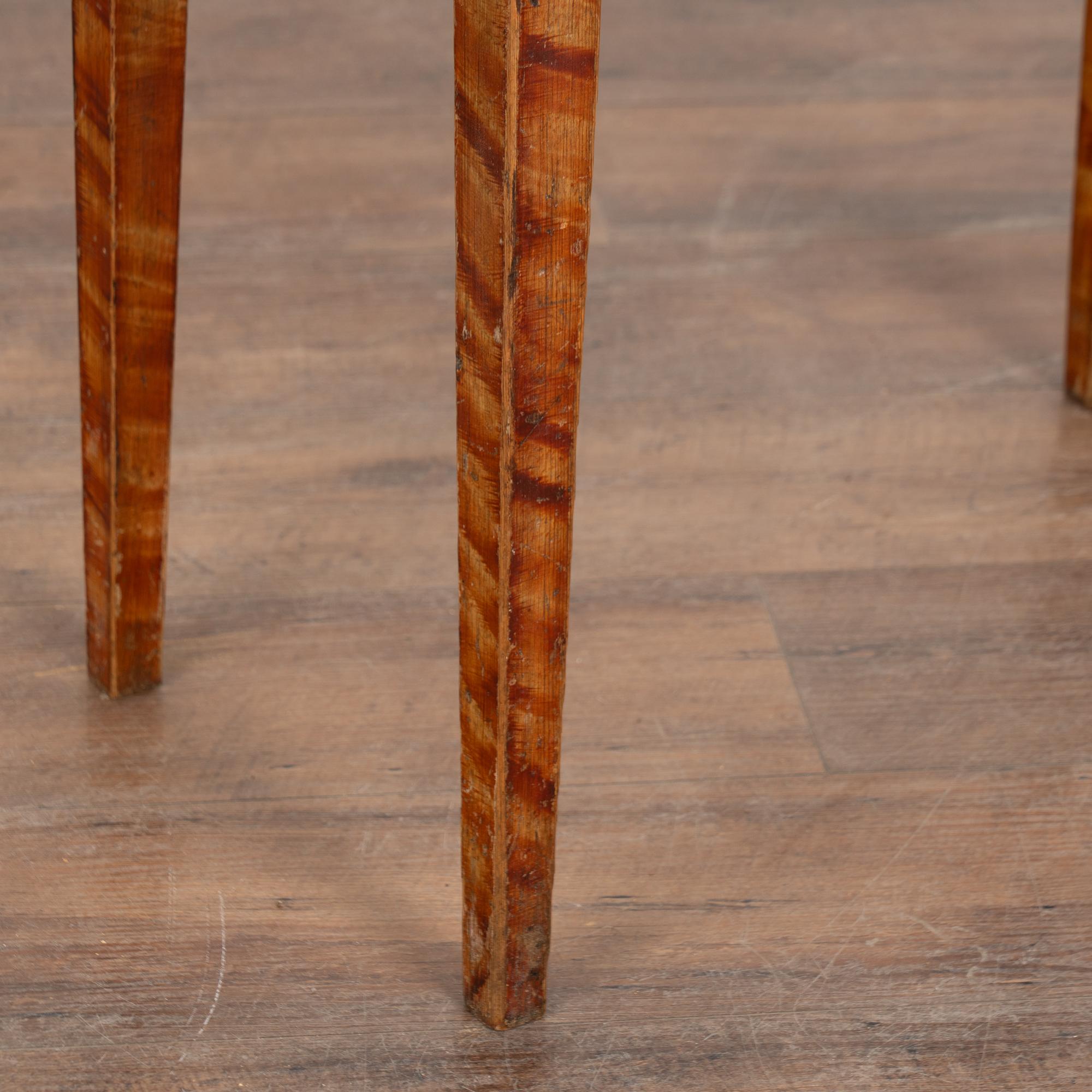 19th Century Swedish Folk Art Painted Side Table with Drawer For Sale 7