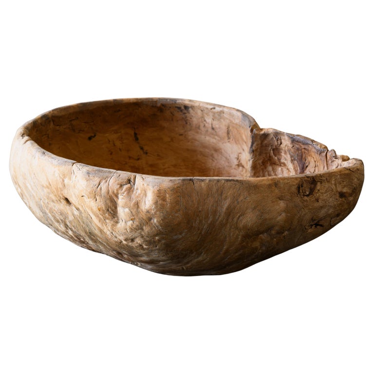 Swedish Folk Art Root Wood Bowl, Antique Wooden Bowls Value