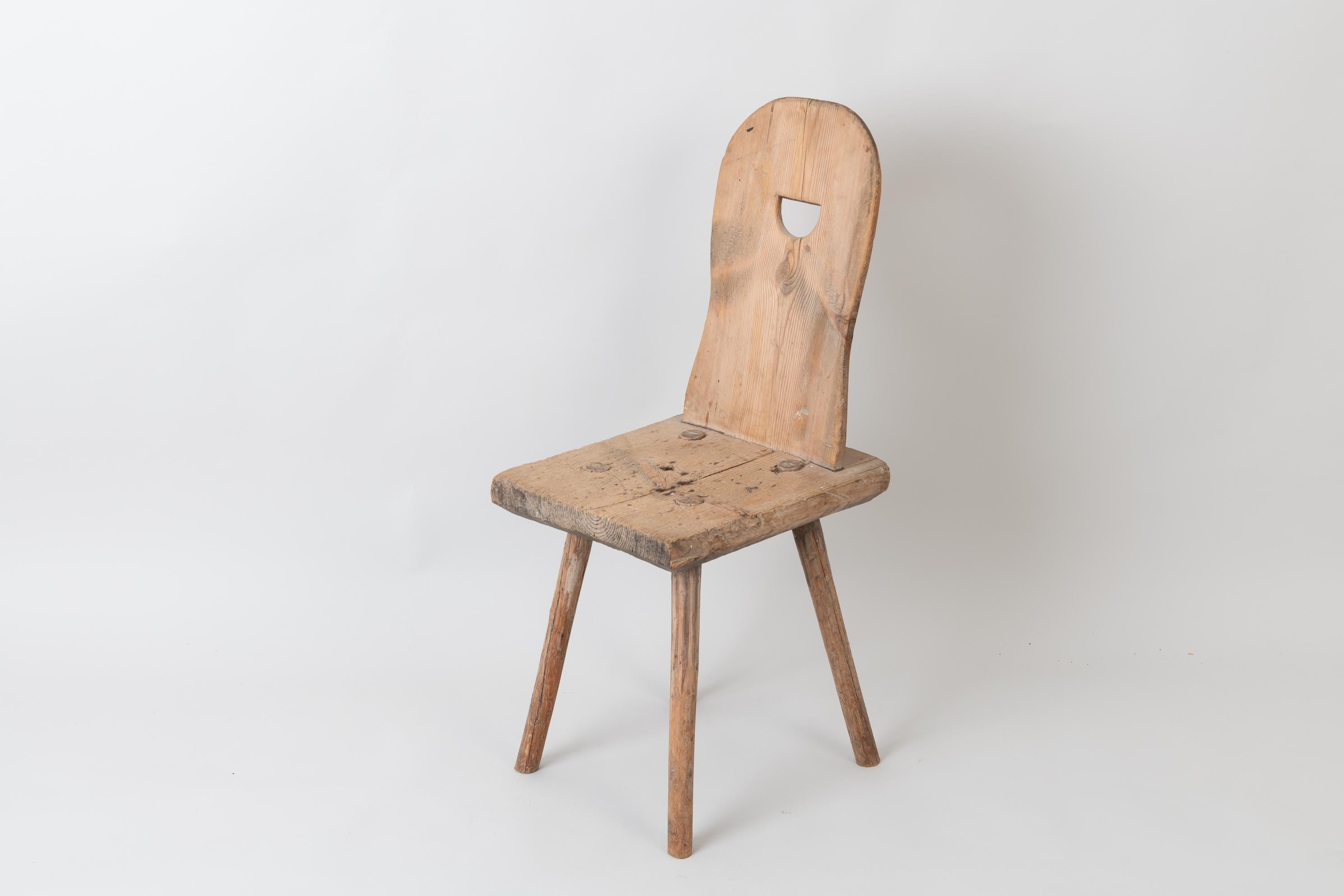 19th Century Swedish Folk Art Rustic Chair 2