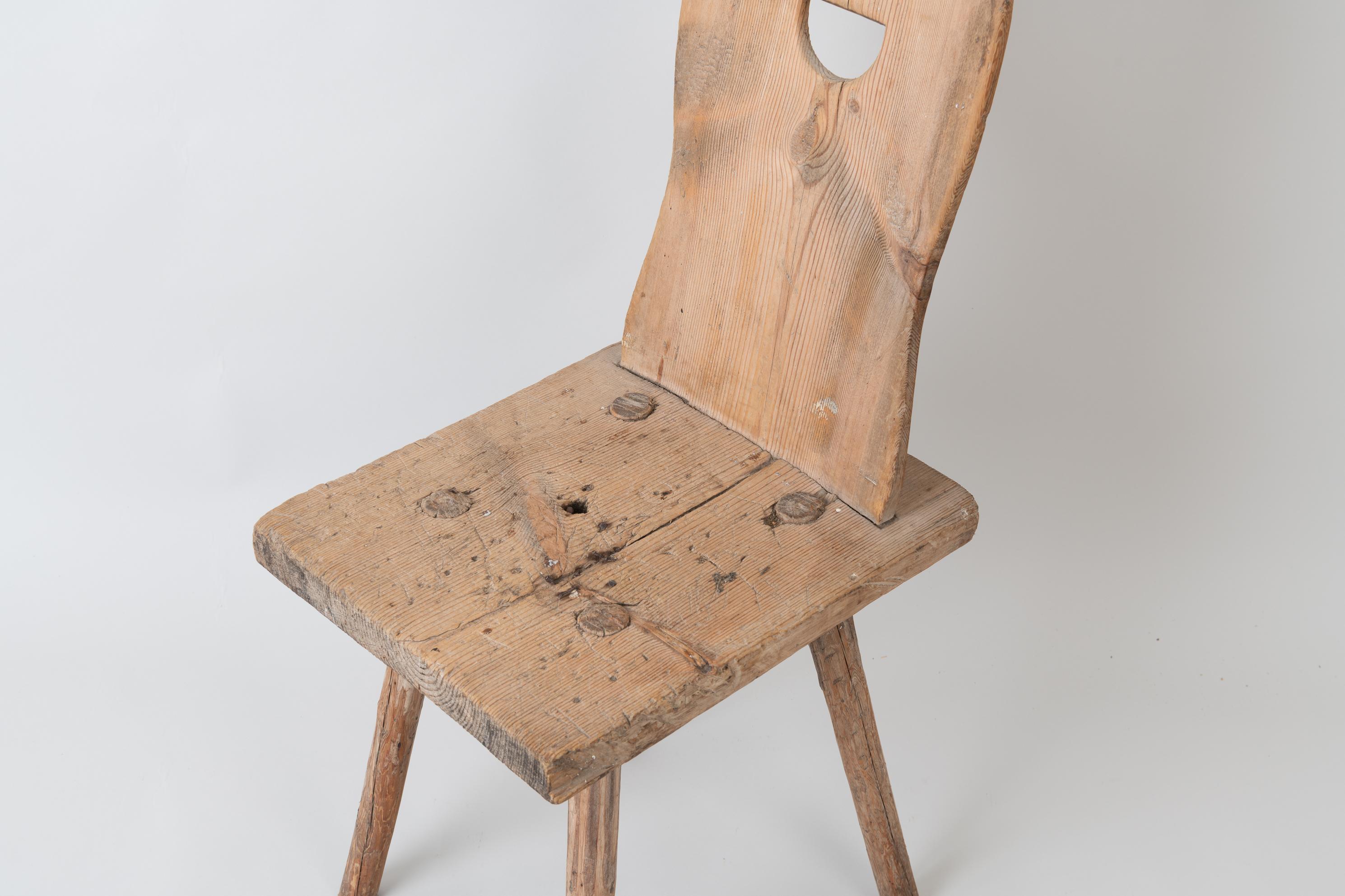 19th Century Swedish Folk Art Rustic Chair 3