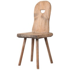 Antique 19th Century Swedish Folk Art Rustic Chair