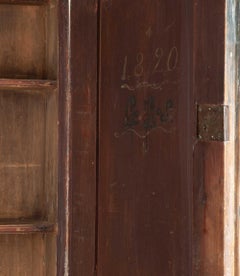 19th Century Swedish Folk Art Secretary in Original Paint