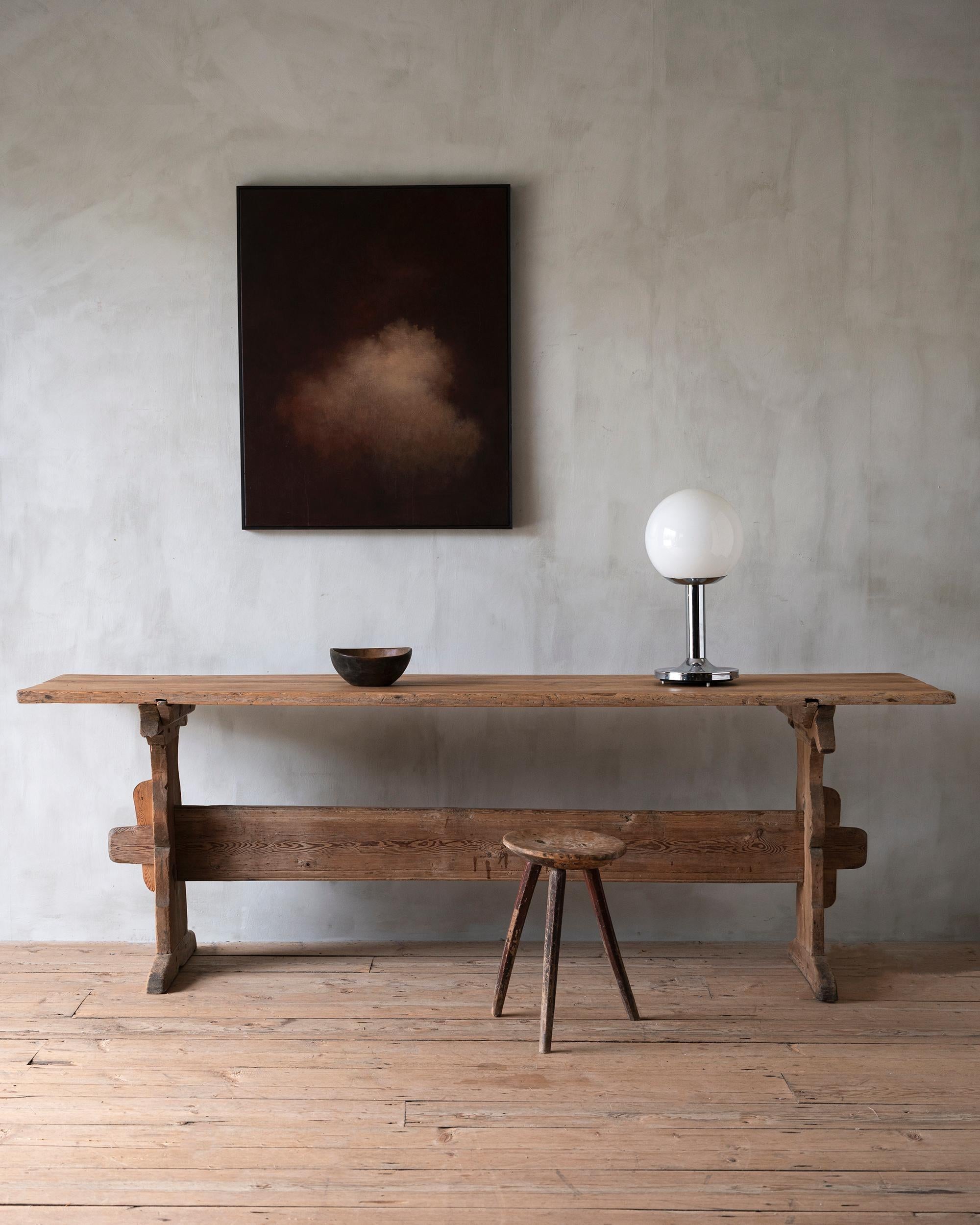 Svedese Sgabello folkloristico svedese del XIX secolo in vendita