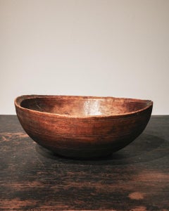 19th Century Swedish Folk Art Turned Bowl