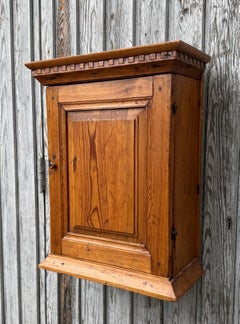 19th Century Swedish Folk Art Wall Hanging Cabinet
