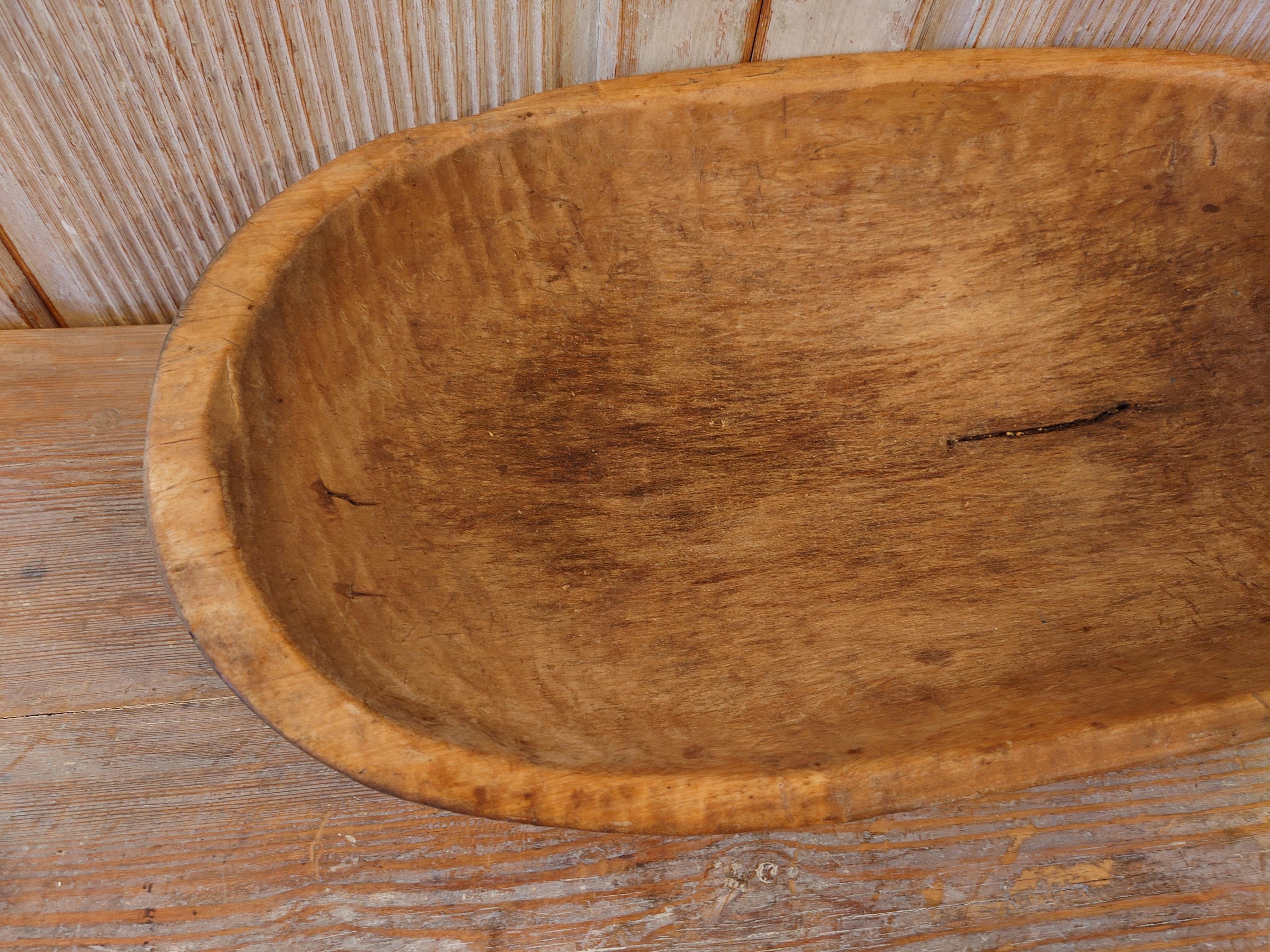 19th Century Swedish Folk Art Wooden bowl  dated 1826 5