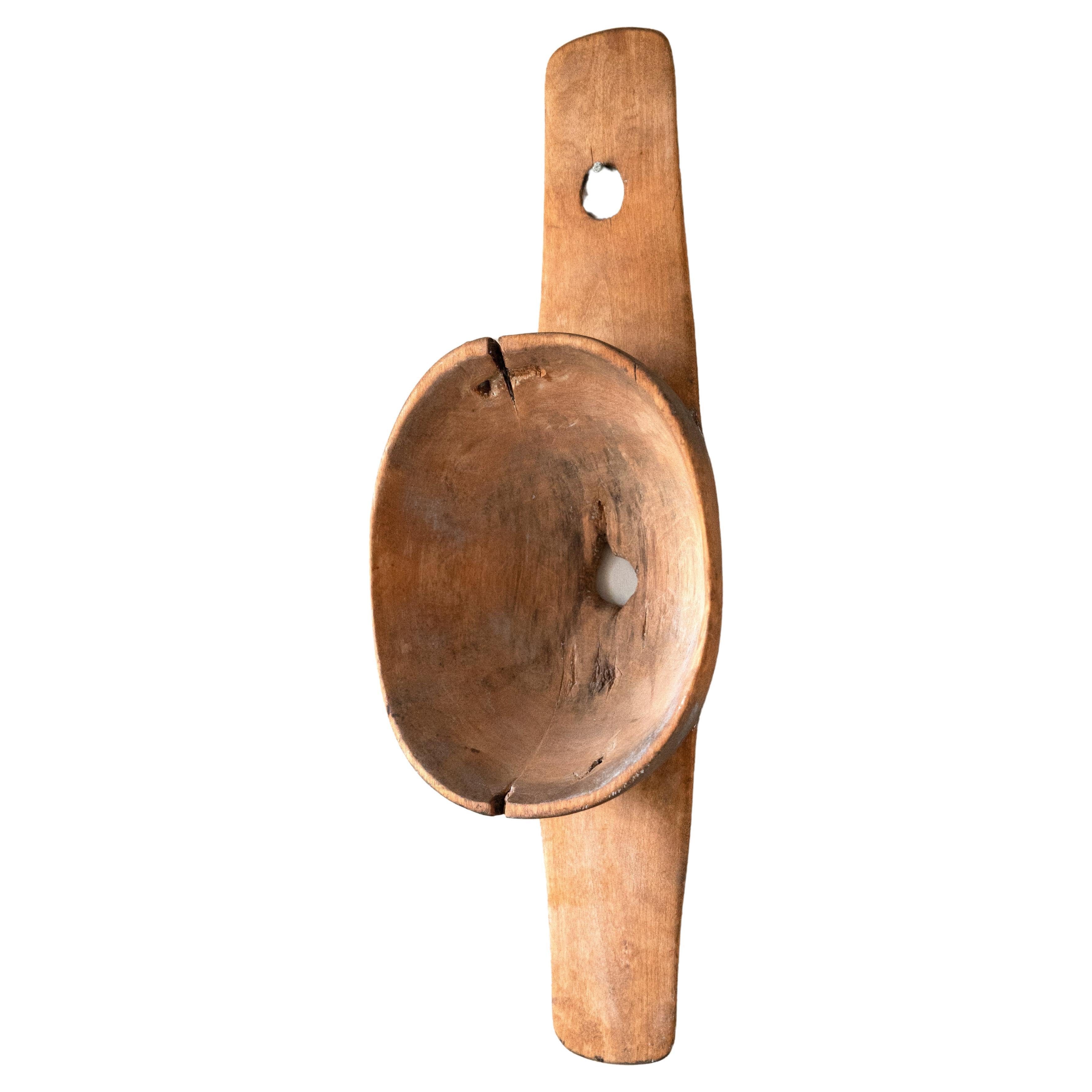 19th Century Swedish Folk Art Wooden Funnel  For Sale