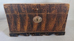 Cassapanca / Scatola Impero Folkart svedese del XIX secolo con pittura originale