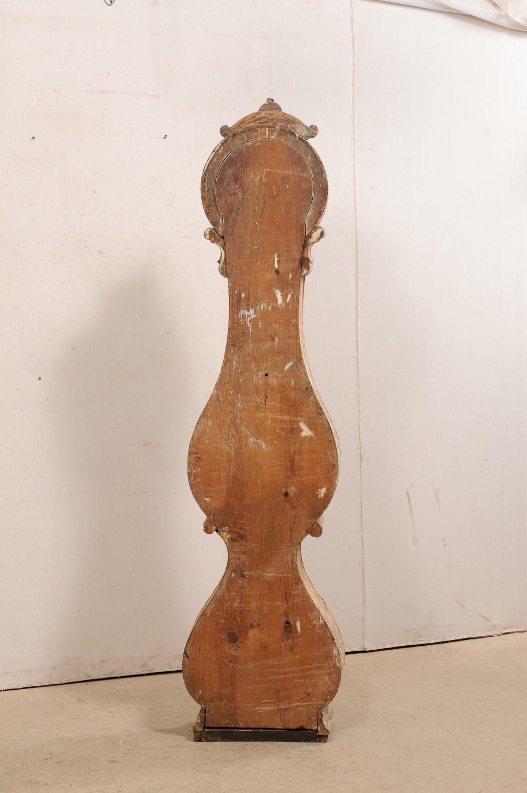 19th Century Swedish Fryksdahl Grandfather Clock w/Original Face & Movement 5