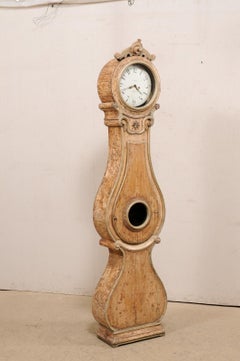 19th Century Swedish Fryksdahl Grandfather Clock w/Original Face & Movement