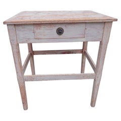 19th century swedish  genuine rustic country Gustavian table with a drawer