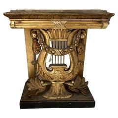 19th Century Swedish Gilded Wood Console with Marble Top