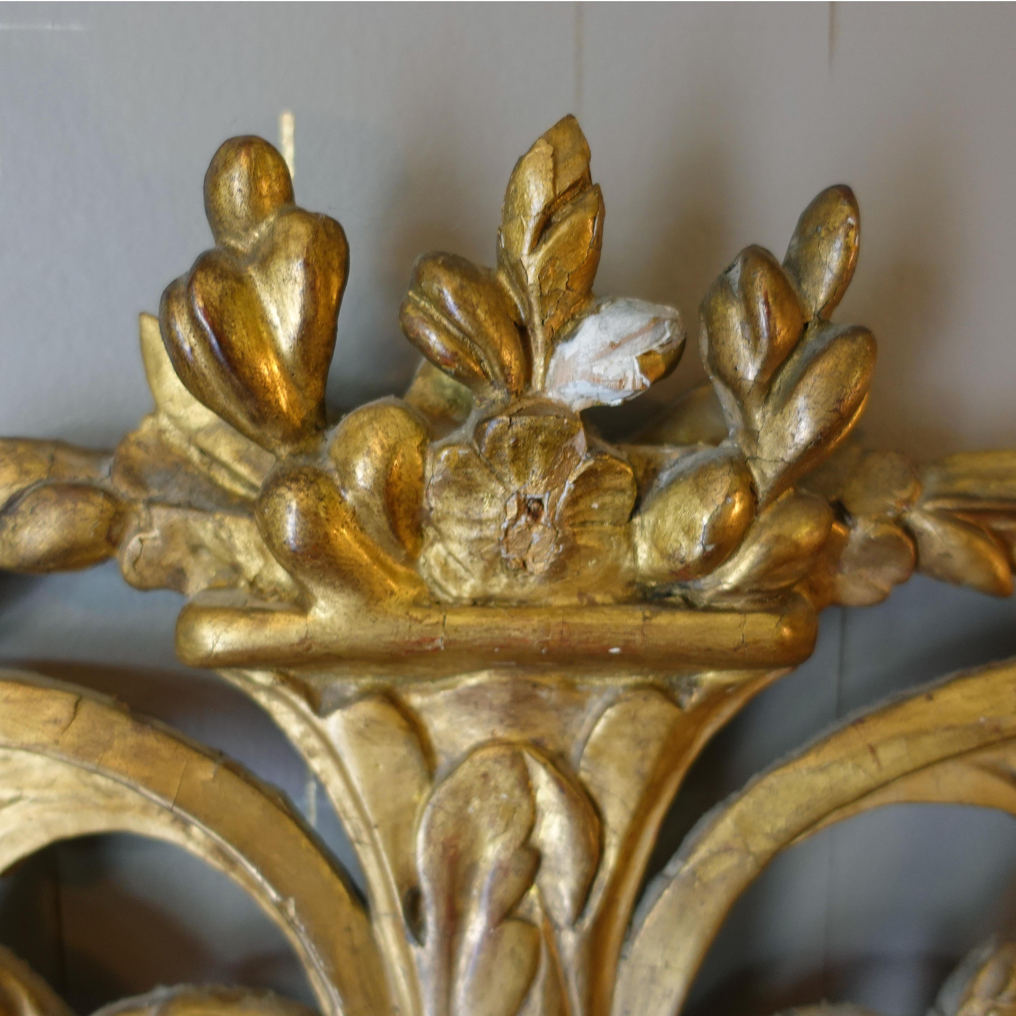 Gustavien 19th century Swedish Giltwood Mirror en vente