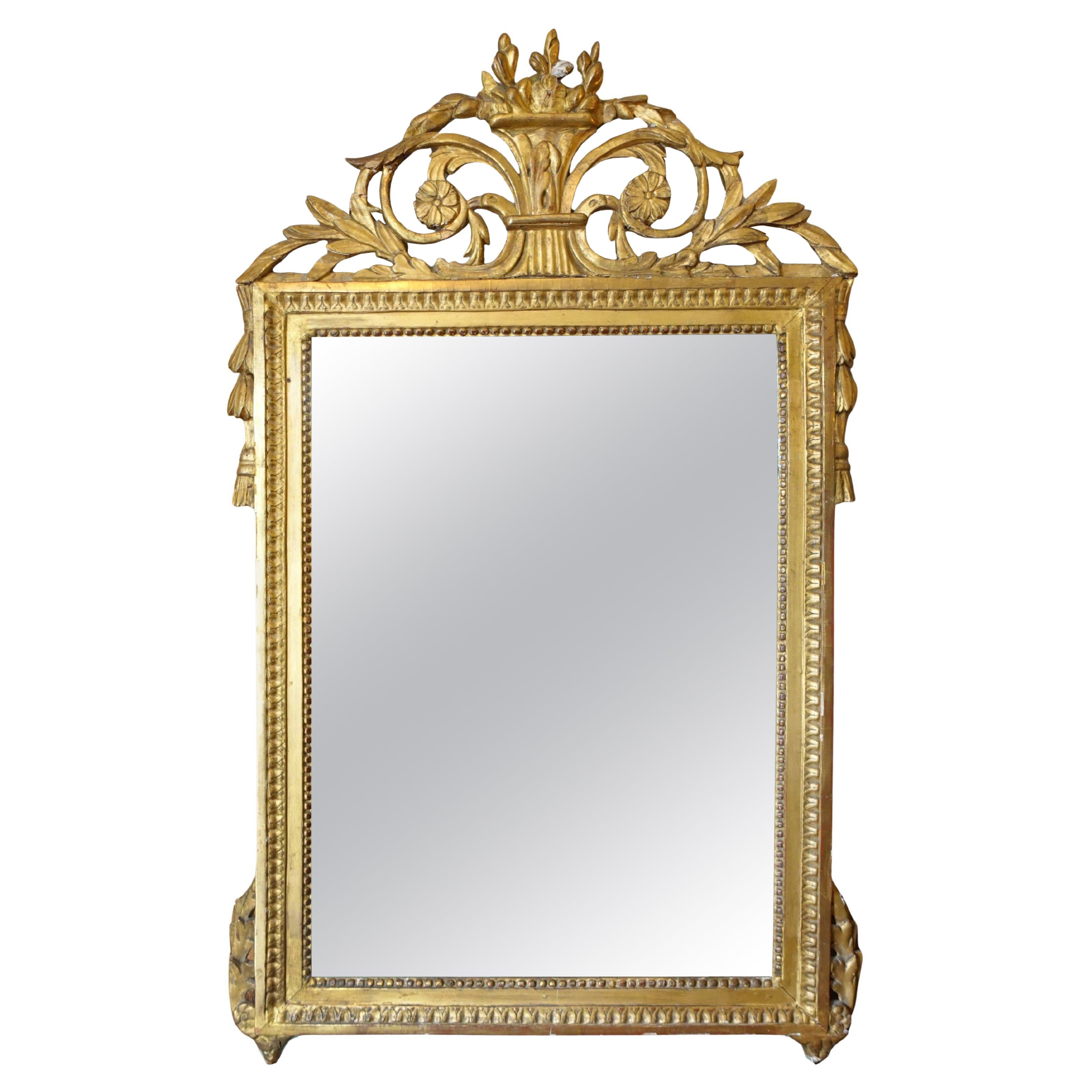 19th century Swedish Giltwood Mirror en vente