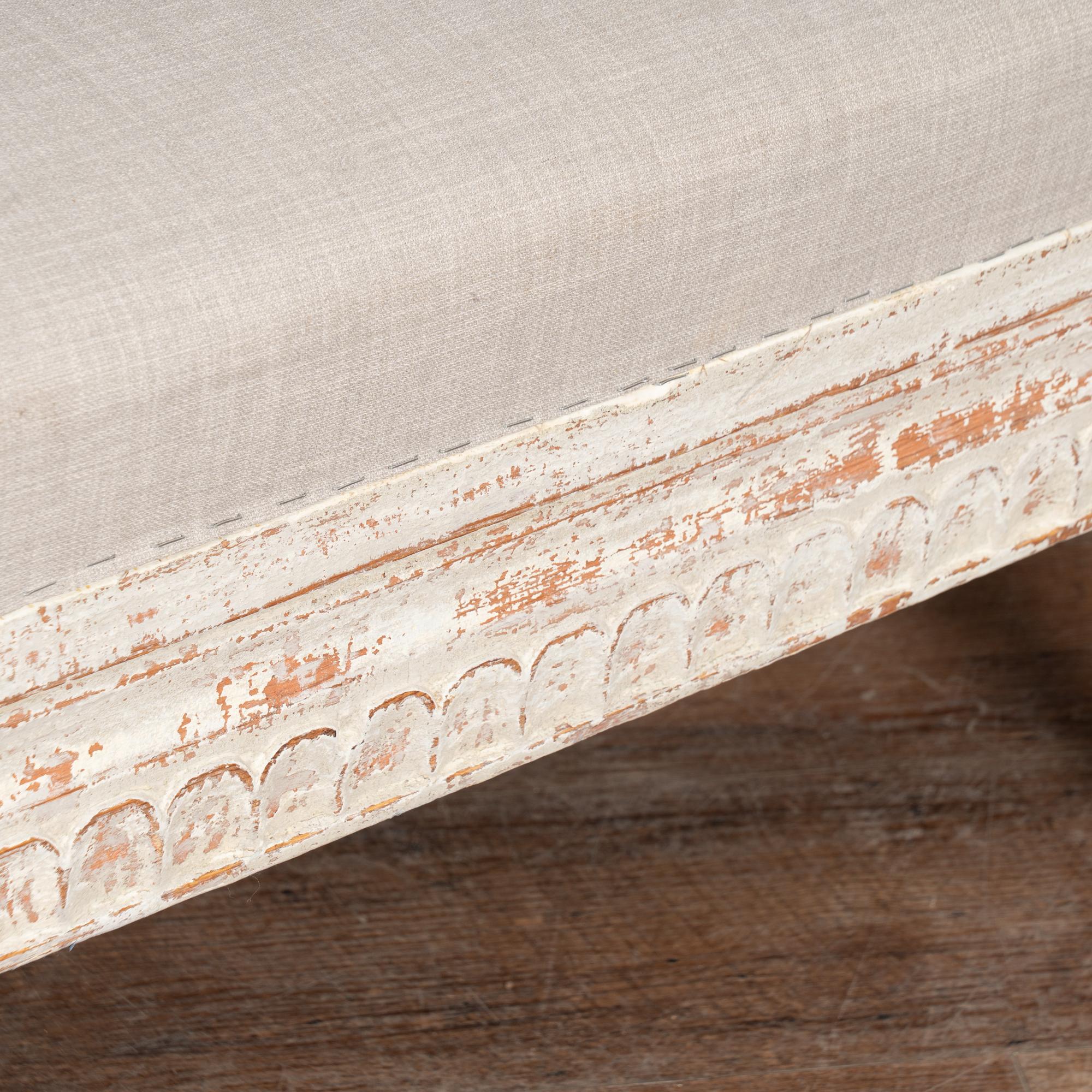 Banc Gustavien gris du 19ème siècle en vente 2