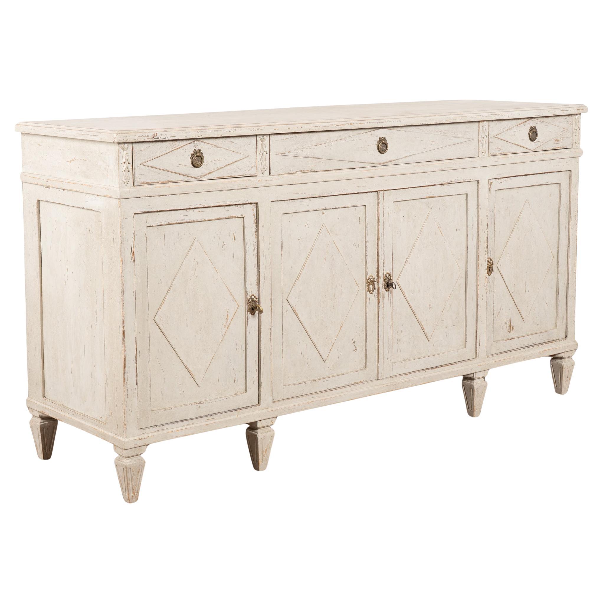 19th Century Swedish Gray Gustavian Sideboard Buffet