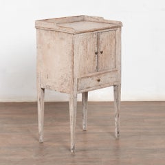 19th Century Swedish Gray Nightstand or Small Cabinet