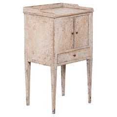 19th Century Swedish Gray Nightstand or Small Cabinet