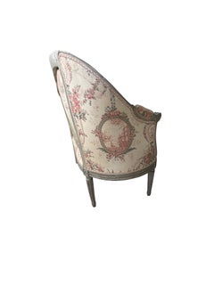 19th Century Swedish Grey Painted Settee/ Sofa with original Neoclassical Fabric