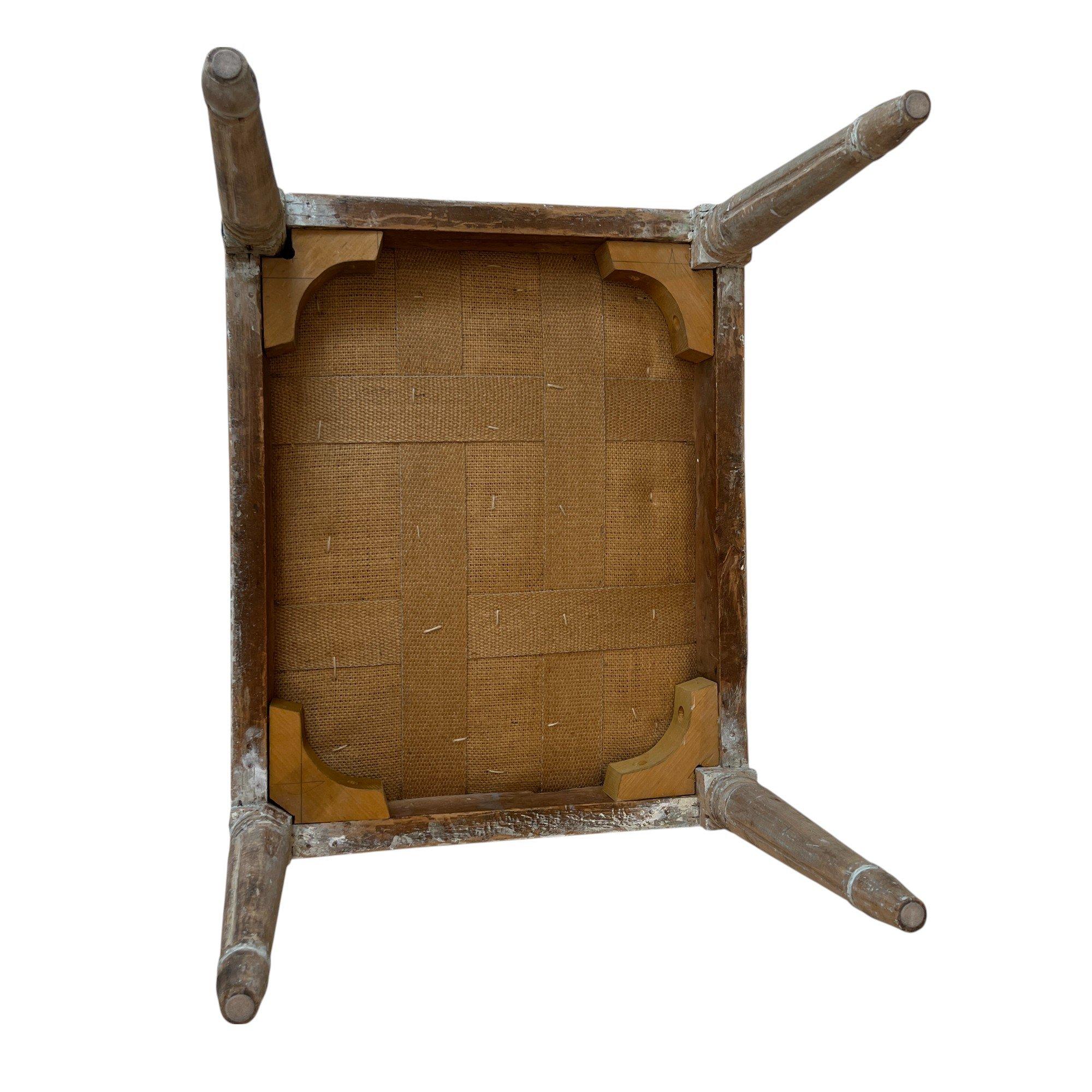19. Jahrhundert Schwedisch Gustavianisch Antik Tabouret-Stool im Angebot 2