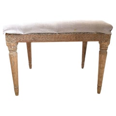 19. Jahrhundert Schwedisch Gustavianisch Antik Tabouret-Stool