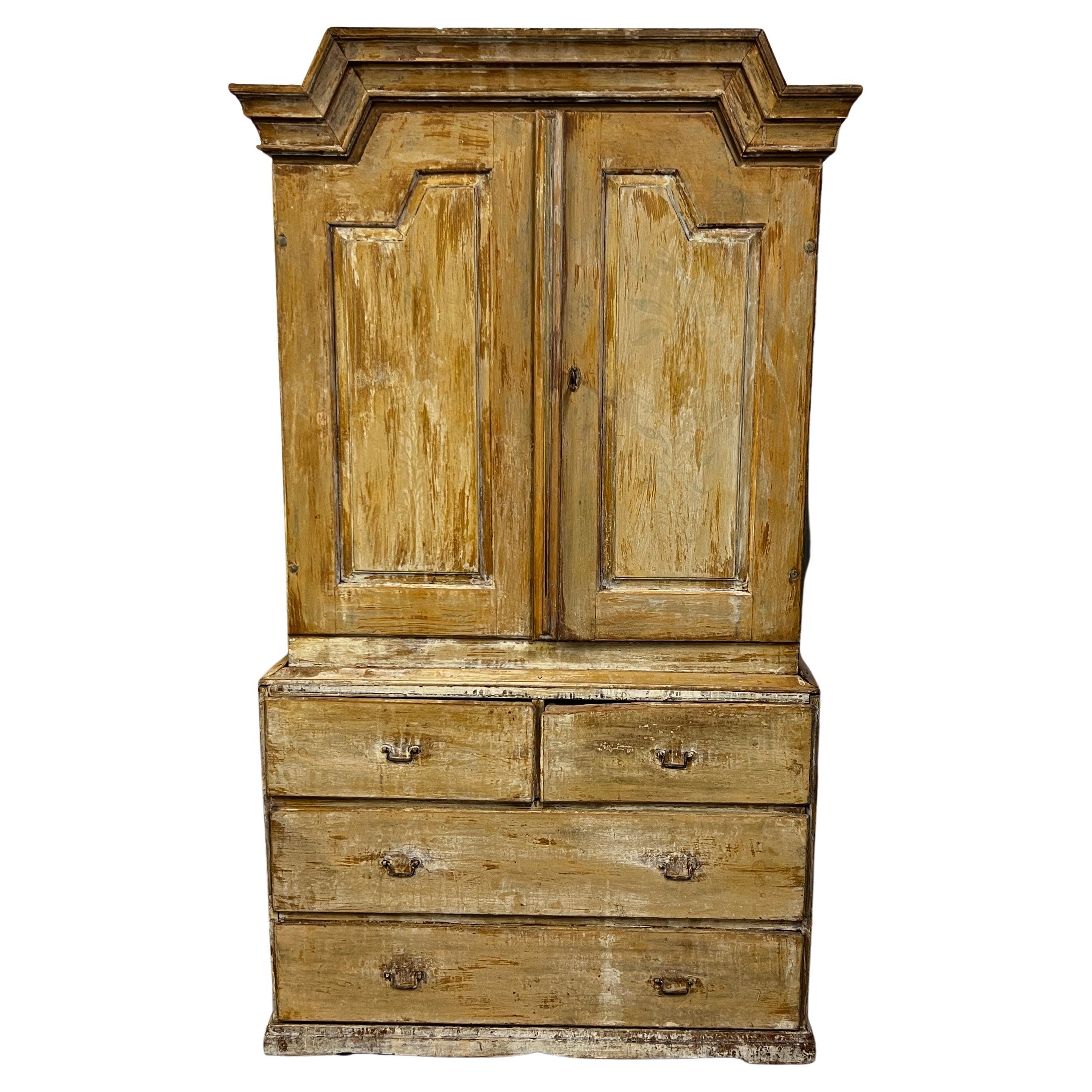 19th Century Swedish Gustavian Armoire Cupboard Cabinet For Sale