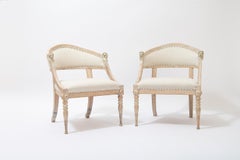 19th Century Swedish Gustavian Barrel Back Chairs