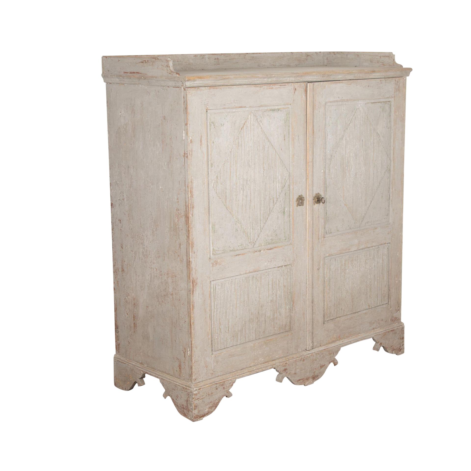 Wood 19th Century Swedish Gustavian Cabinet For Sale