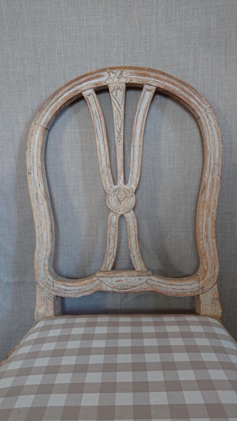 19th Century Swedish Gustavian Chair with Originalpaint Swedish Antiques For Sale 6