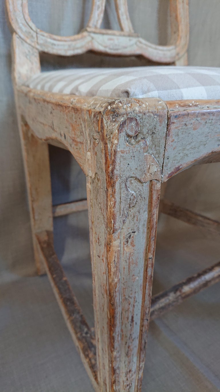 19th Century Swedish Gustavian Chair with Originalpaint Swedish Antiques For Sale 2