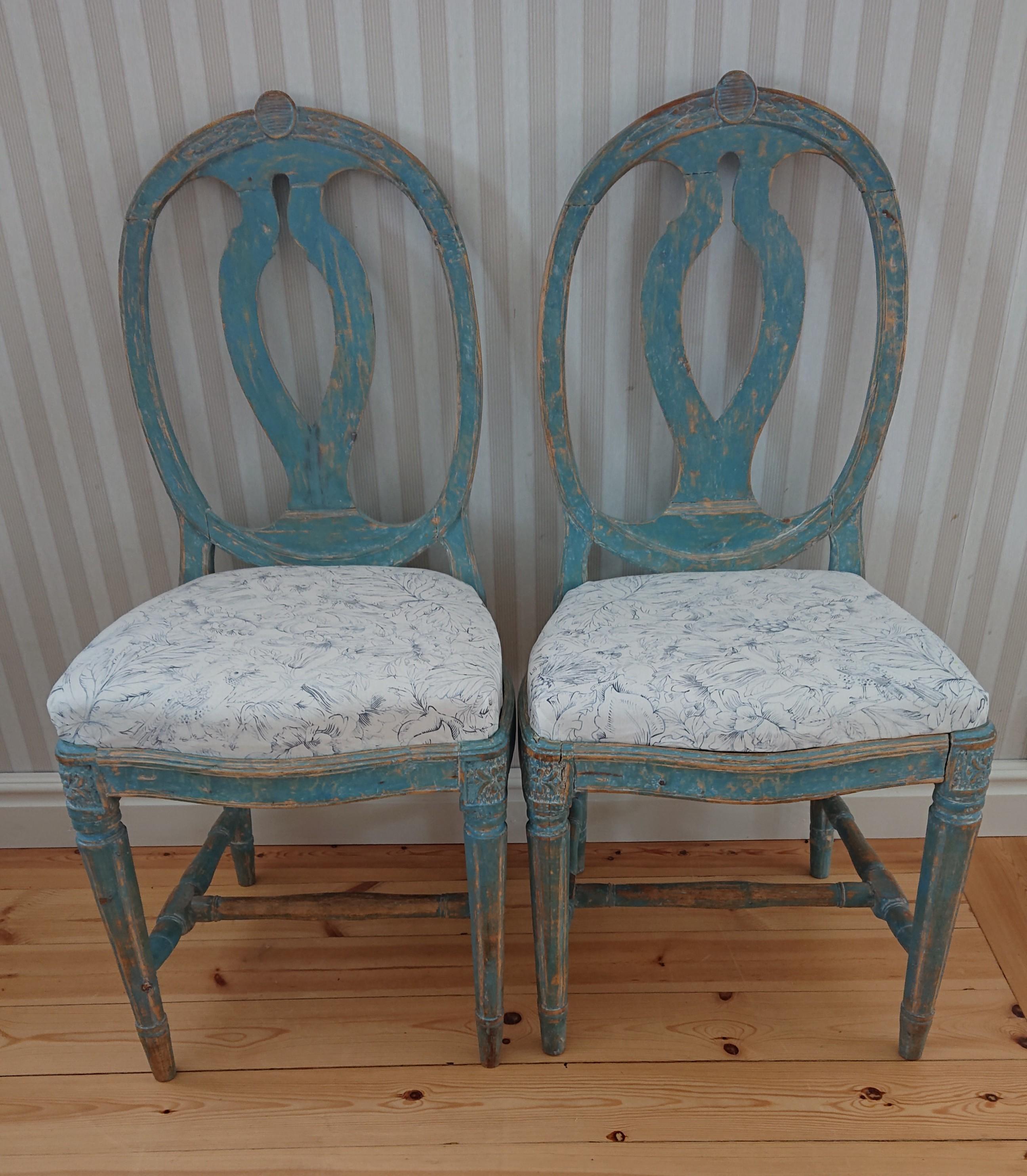 Early 19th century Swedish Gustavian chairs 