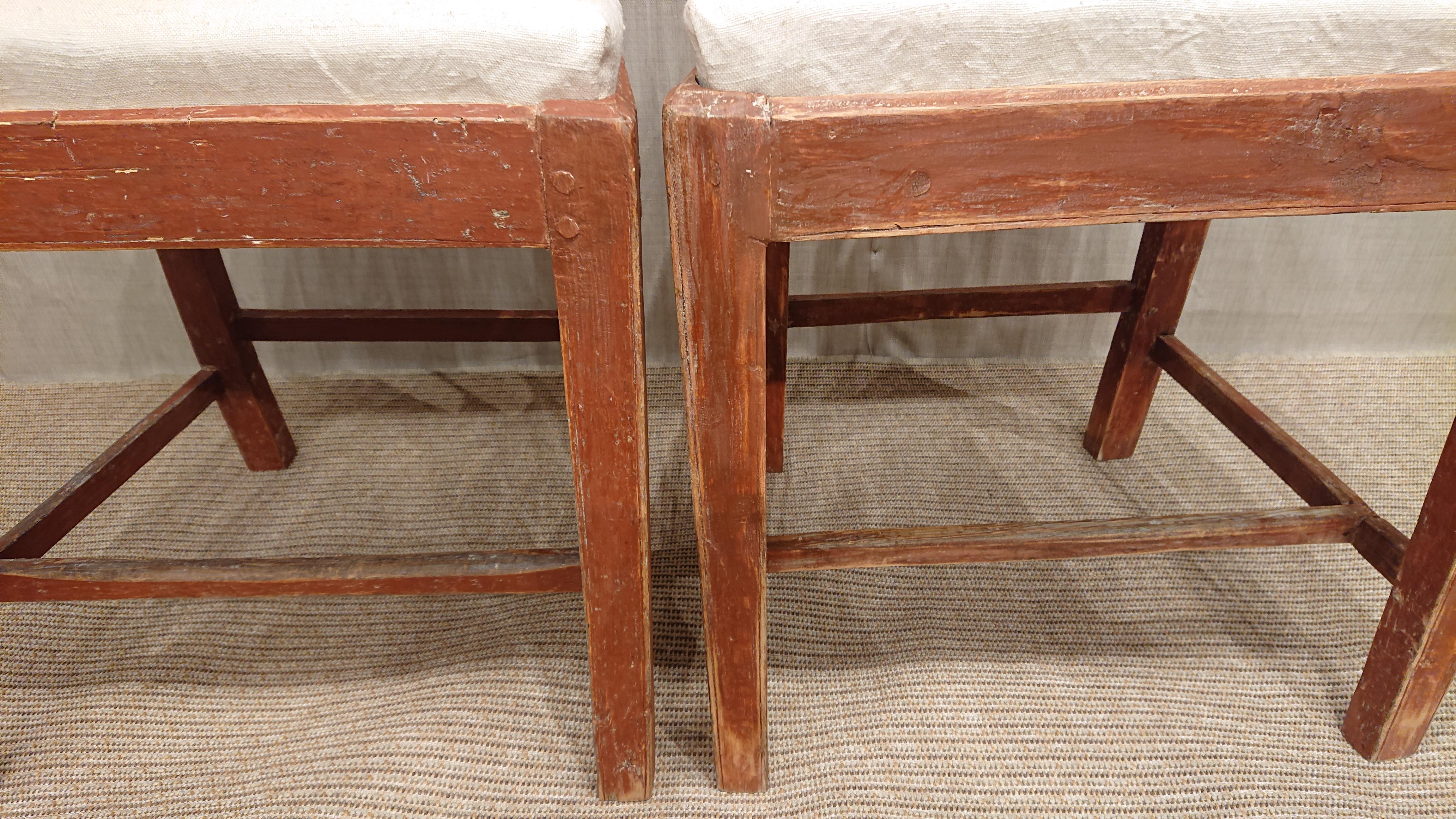 19th Century Swedish Gustavian Chairs with Original Paint Swedish Antiques For Sale 7