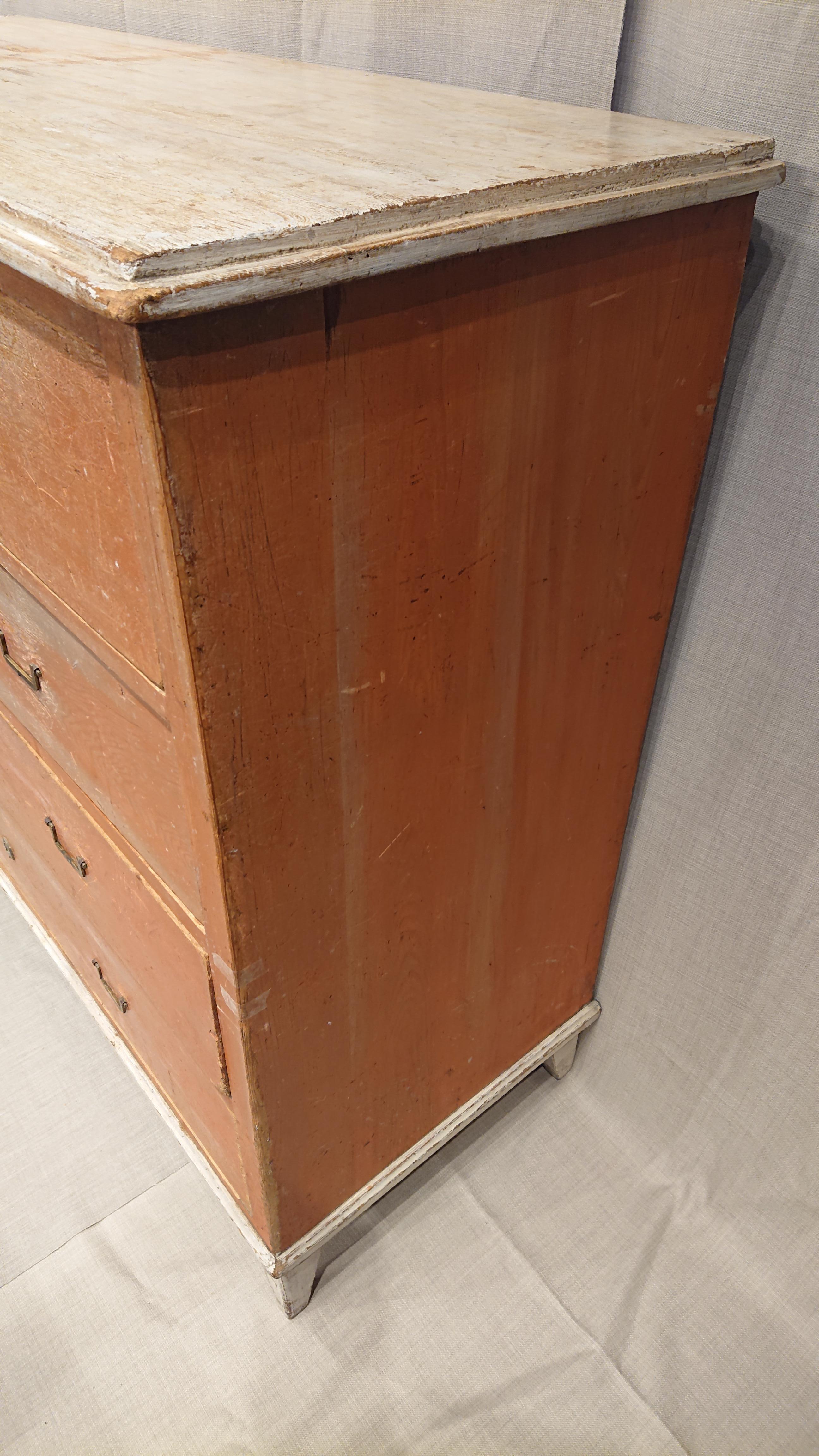 19th Century Swedish Gustavian Chest of Drawers with Untouched Original Paint For Sale 5