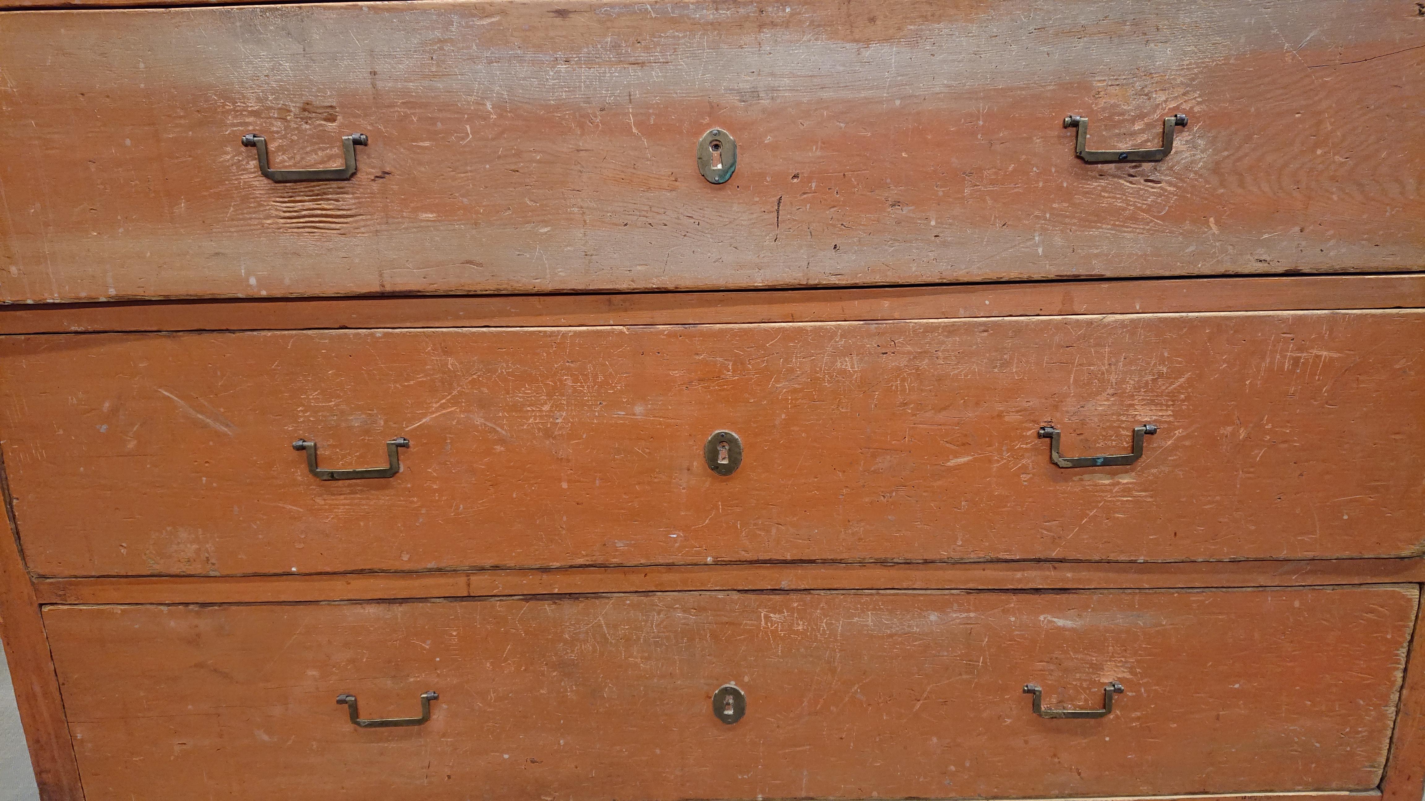 19th Century Swedish Gustavian Chest of Drawers with Untouched Original Paint For Sale 10