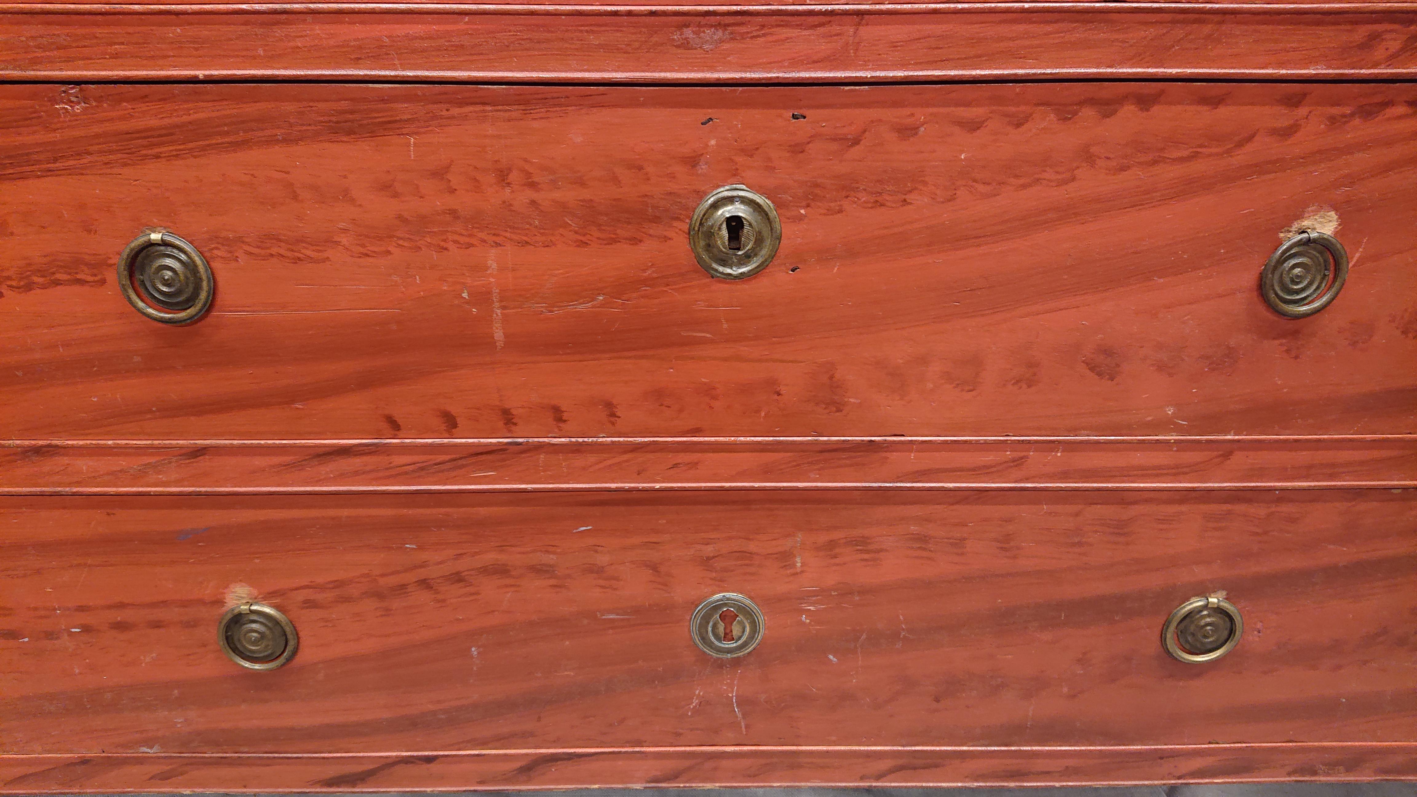 19th Century Swedish Gustavian Chest of Drawers with Untouched Original Paint For Sale 1