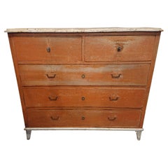 19th Century Swedish Gustavian Chest of Drawers with Untouched Original Paint