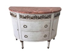 19th Century Swedish Gustavian Demi-lune Commode