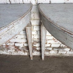 Demilunes ou table centrale gustavienne suédoise du 19ème siècle