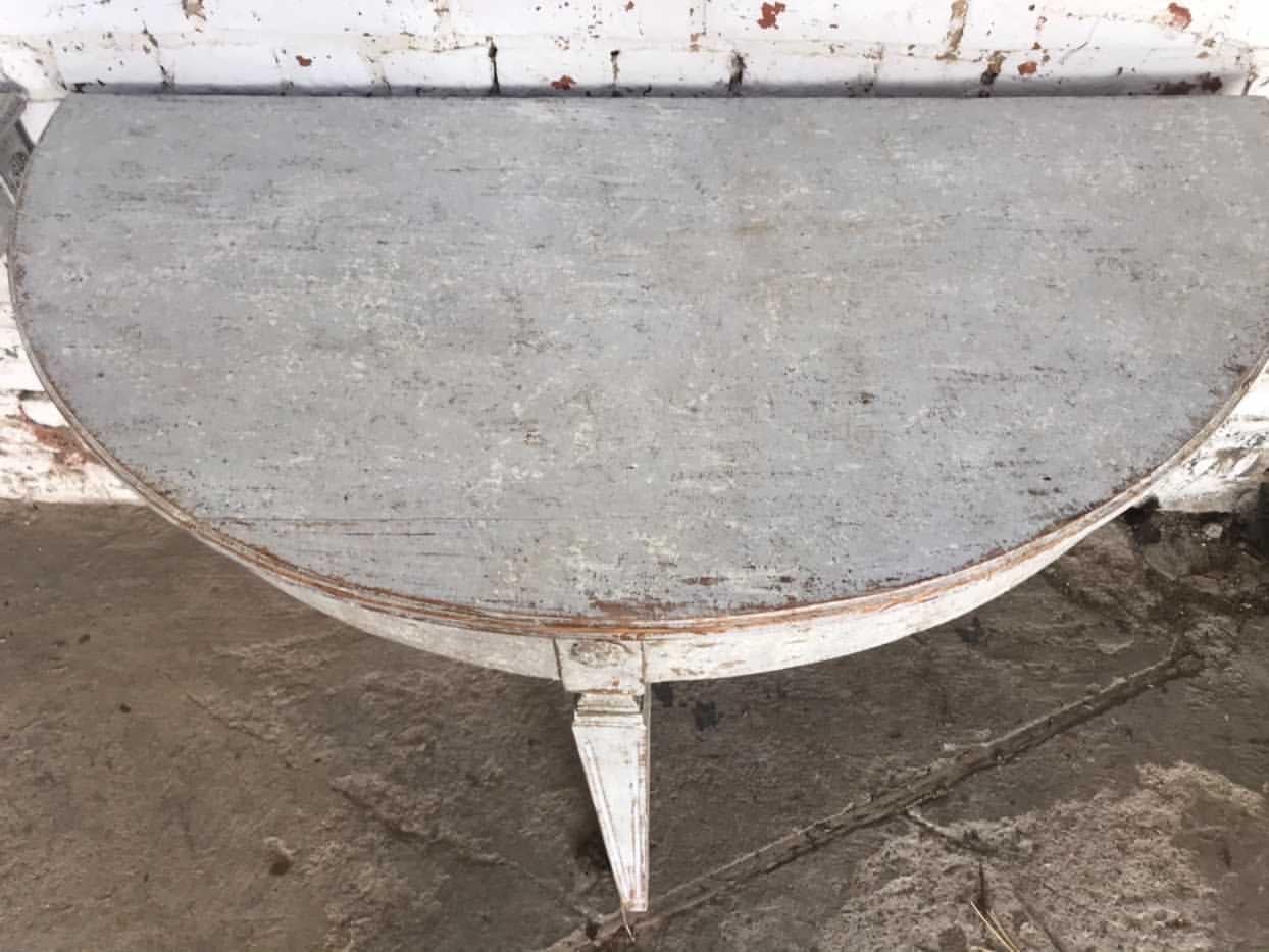 19th Century Swedish Gustavian Demilunes or Center Table For Sale 4
