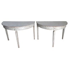 19th Century Swedish Gustavian Demilunes or Center Table