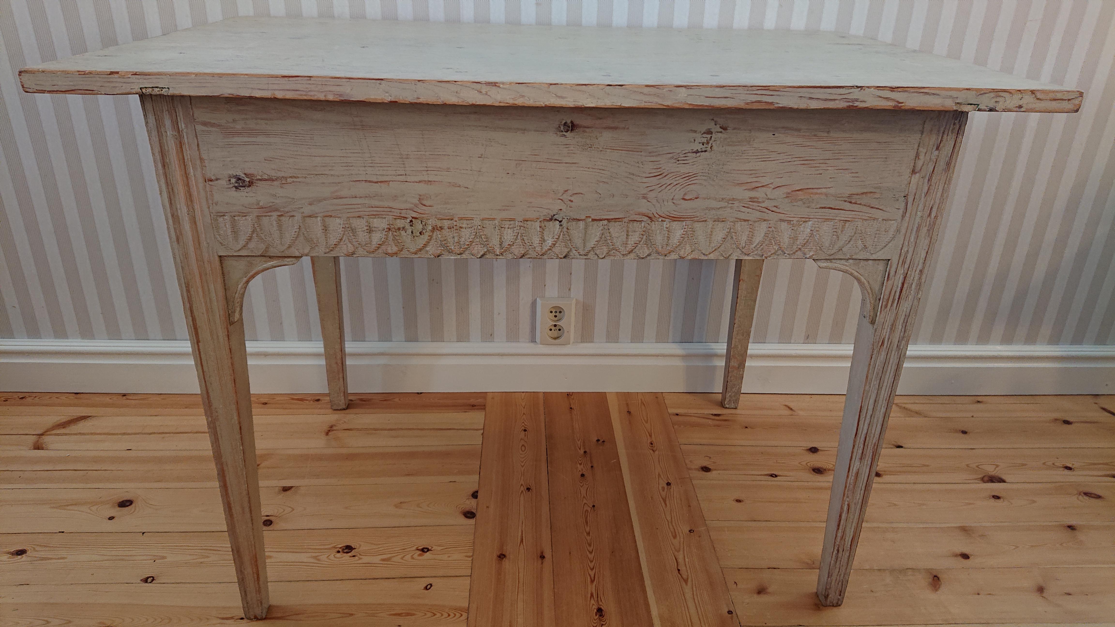 19th Century Swedish Gustavian Desk Originalpaint 1