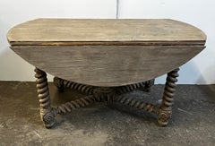 19th Century Swedish Gustavian Drop Leaf Oval Table or Console