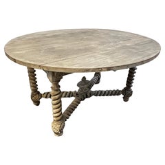 19th Century Swedish Gustavian Drop Leaf Oval Table or Console