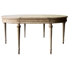 19th Century Swedish Gustavian Extending Table